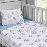 Jogo De Cama Tecebem Malha Berço Estampado George 3 Peças Azul - 3