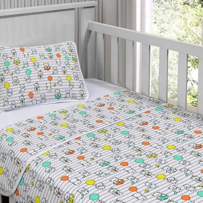 Jogo De Cama Tecebem Malha Berço Estampado Humor 3 Peças Branco