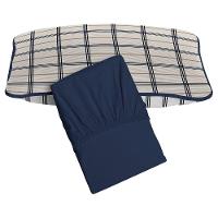 Jogo De Cama Tecebem Solteiro King Malha 100% Algodão Otto 2 Peças Premium Marinho - 1