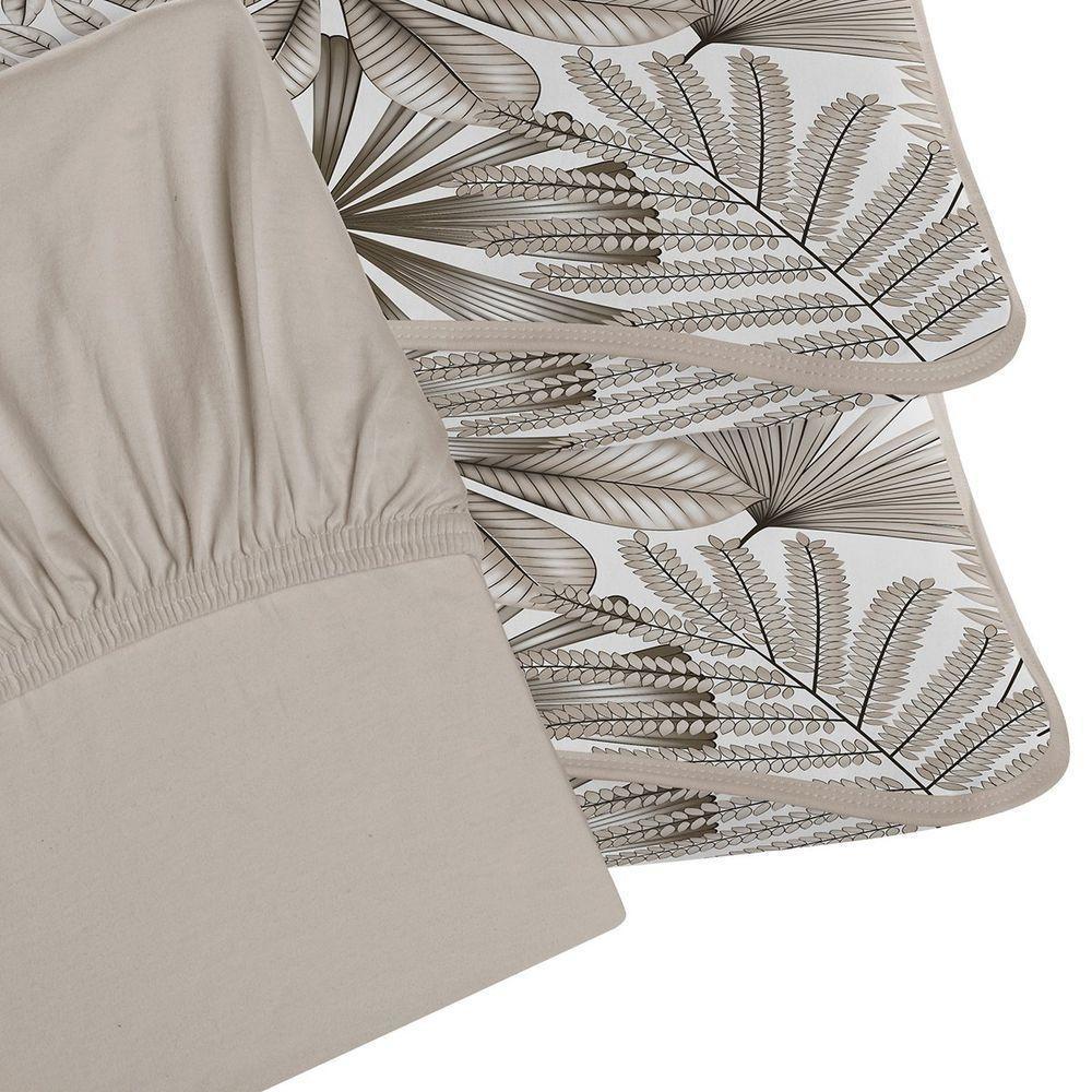 Jogo De Cama Tecebem Casal Malha 100% Algodão Cloe 3 Peças Premium Trigo - 2