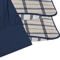 Jogo De Cama Tecebem Casal Malha 100% Algodão Otto 3 Peças Premium Marinho - 2