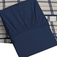 Jogo De Cama Tecebem Casal Malha 100% Algodão Otto 3 Peças Premium Marinho - 3