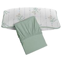 Jogo De Cama Tecebem Solteiro Malha 100% Algodão Fran 2 Peças Premium Verde - 1