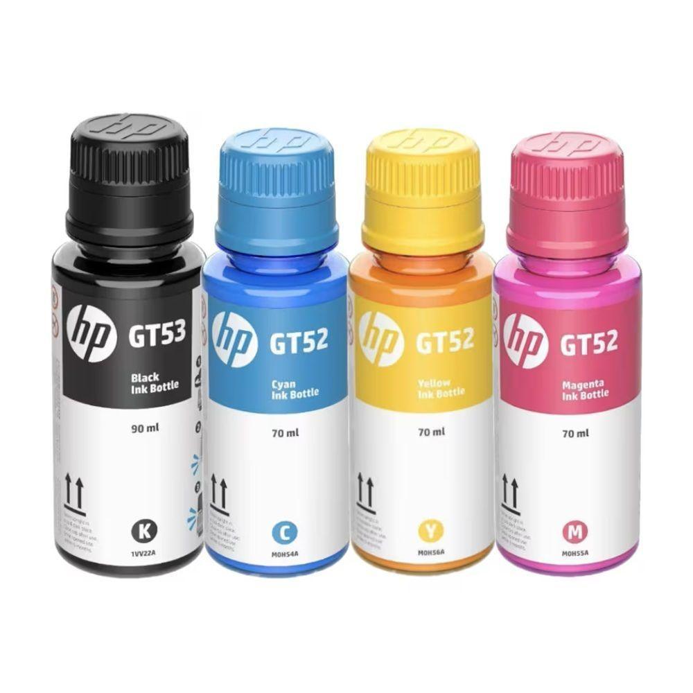 Kit 4 Refil Tinta Impressora Hp 52 Gt52 + 53 Gt53 ( Gt51 ) Original Deskjet Gt 5822 416 116 517 - 1