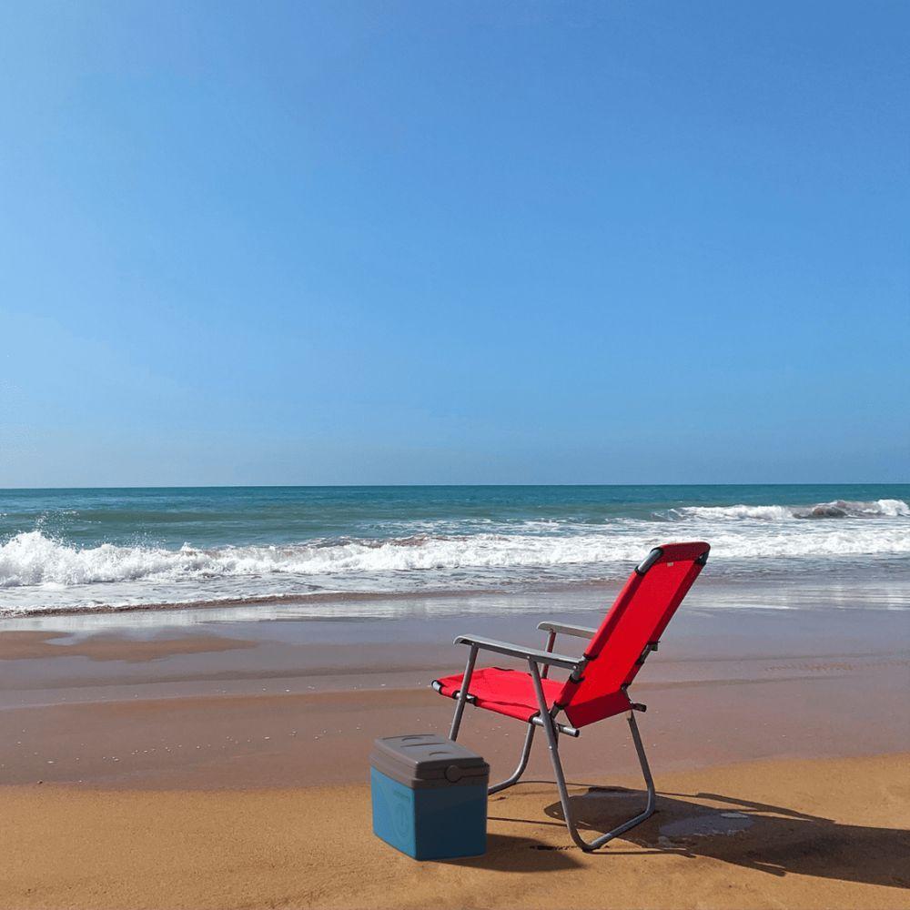 Caixa Térmica Cooler 15 Litros Com Alça Azul - Unitermi - 2
