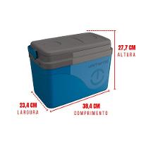 Caixa Térmica Cooler 15 Litros Com Alça Azul - Unitermi - 3
