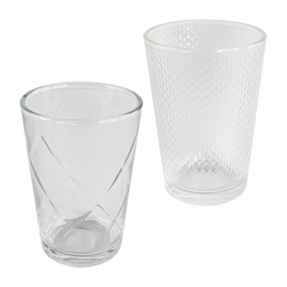 Conjunto 6 Copos Vidro Transparente Sofisticados Resistentes Jantares Festas Restaurante Suco água Capacidade 200 Ml - 5