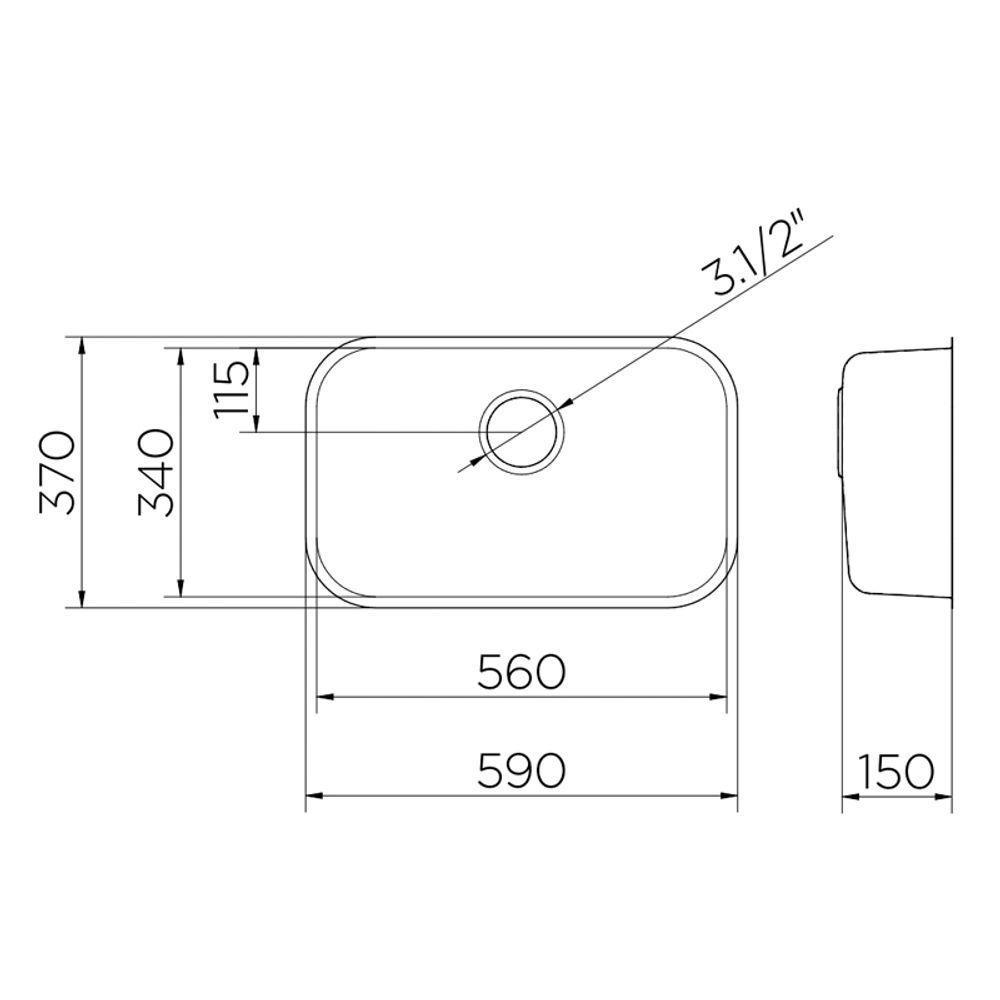 Cuba Docol Invicta 56x34 01705804 Inox Polido - 2