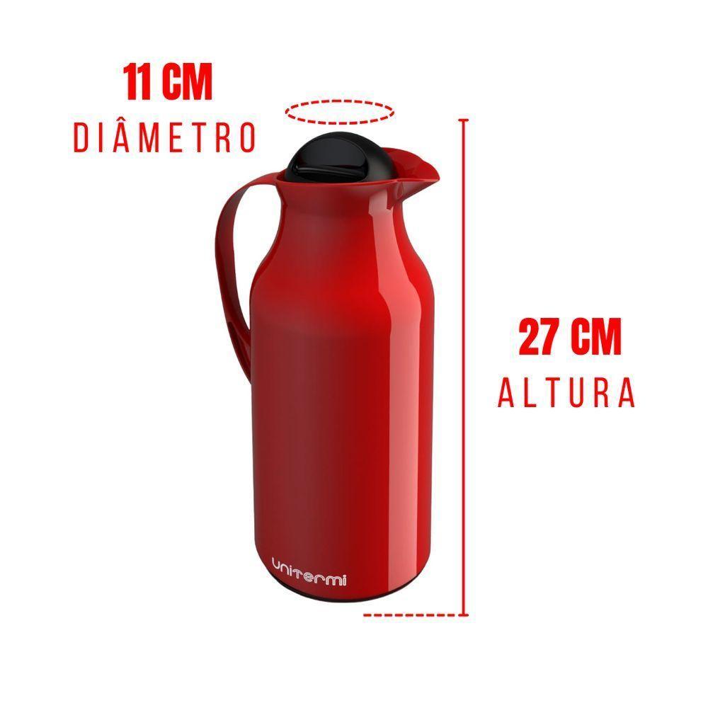 Garrafa Térmica Siena 750 Ml Vermelha - Unitermi - 3