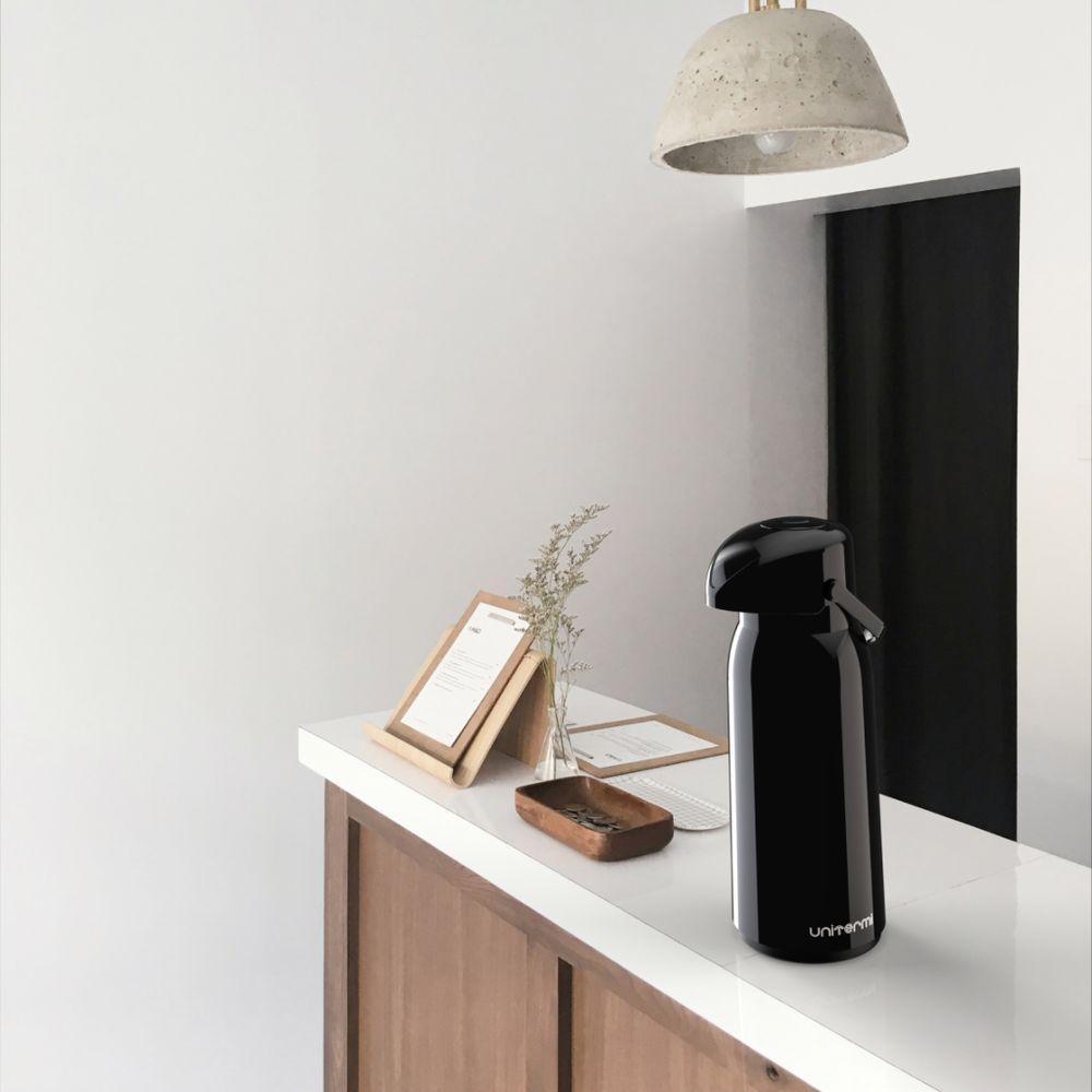 Garrafa Térmica Pressão Verona 1,8 L Preta - Unitermi - 2