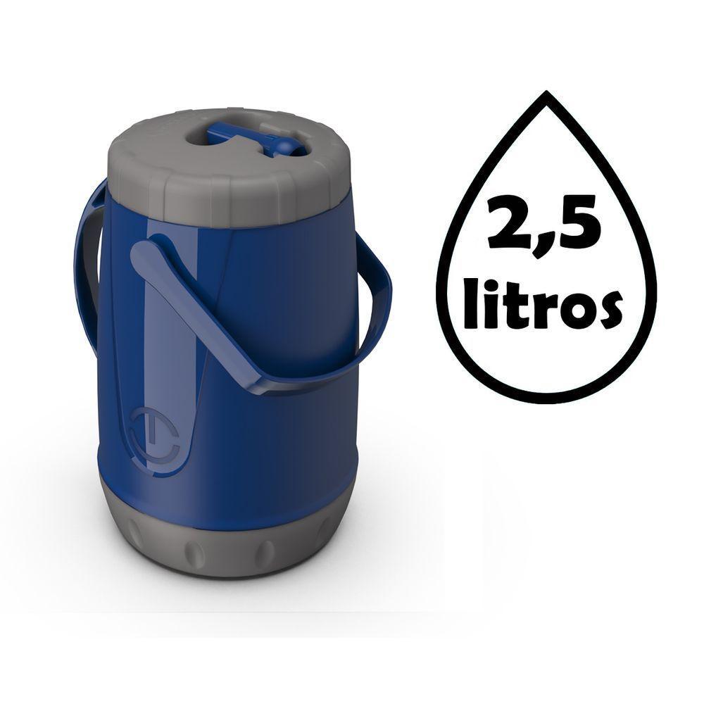 Jarra Garrafa Térmica Pavia 2,5l Bico Dosador E Alça Unitermi Azul - 3