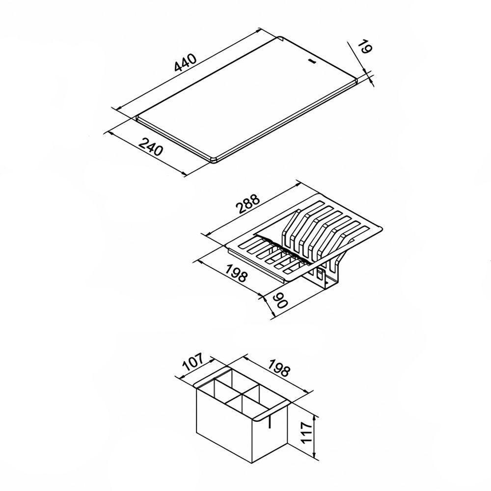 Cuba Dupla Docol Bistrô 60x40 90021127016 Com Canal Equipado Inox Escovado - 4