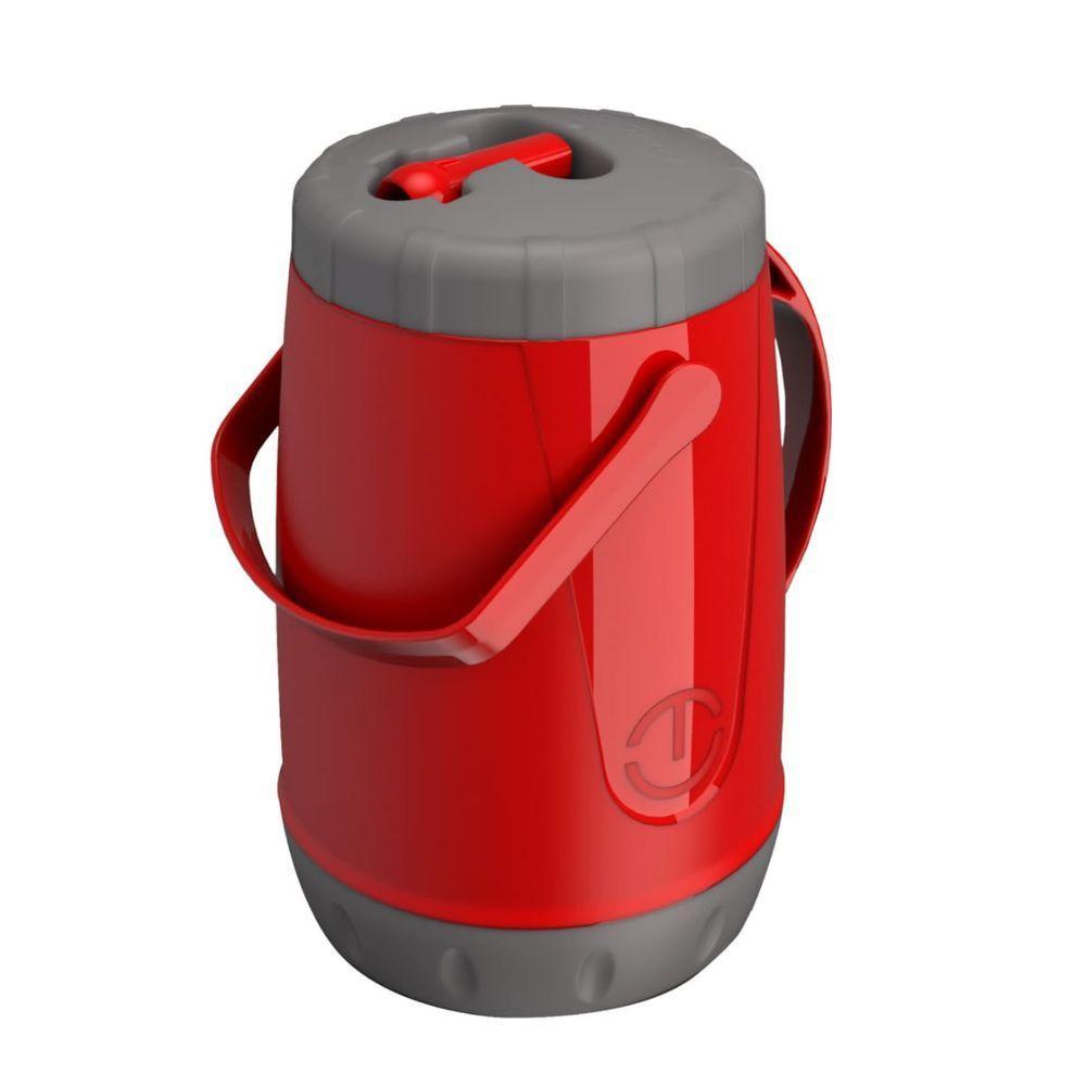 Jarra Térmica Pavia 2,5 Litros Alça Dupla Vermelha - Unitermi - 1