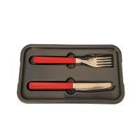 Marmita Fit Dupla 1,3l Vermelho Com Talher - Unitermi - 3