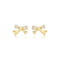 Brinco Laço Minimalista Banhado A Ouro 18k - 1