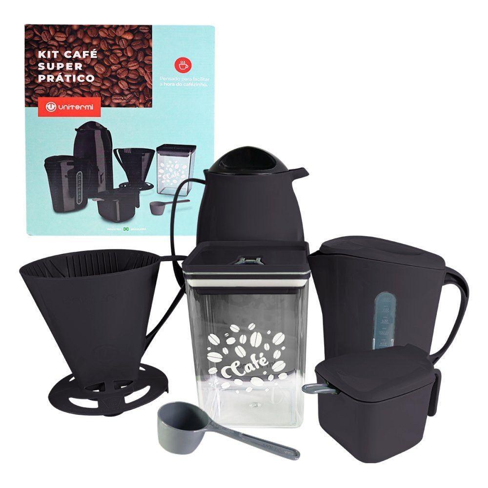 Kit Café Super Prático Com 6 Peças Preto - 1