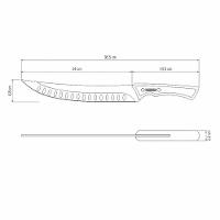 Faca Para Carne Butcher Tramontina Churrasco Black 22841110 10 Aço Inox Escurecido 22841110 - 4