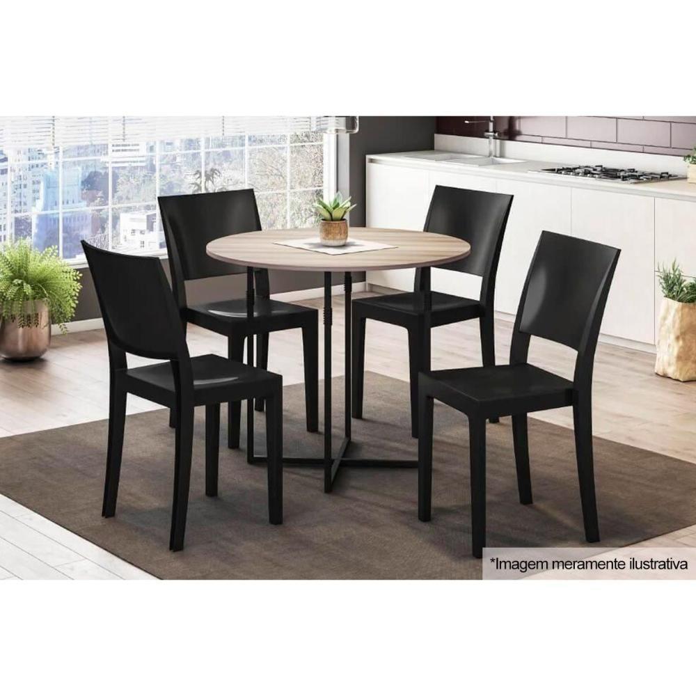 Cadeira de Cozinha Hydra UZ4002 Kit 4 Un Polipropileno Preto - Kappesberg - 3