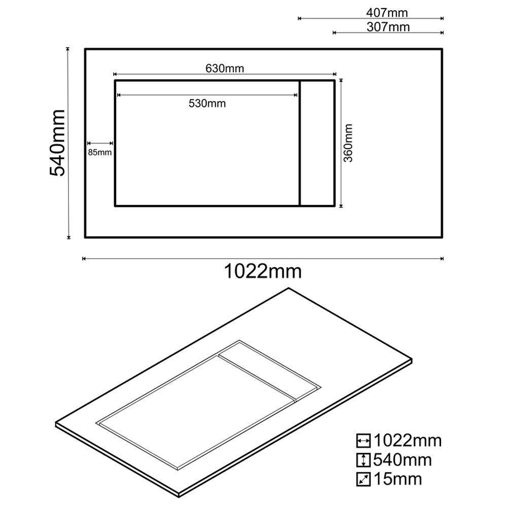 Balcão Multiuso Para Cooktop 4 Bocas Georgia Branco - Lumil Móveis - 5
