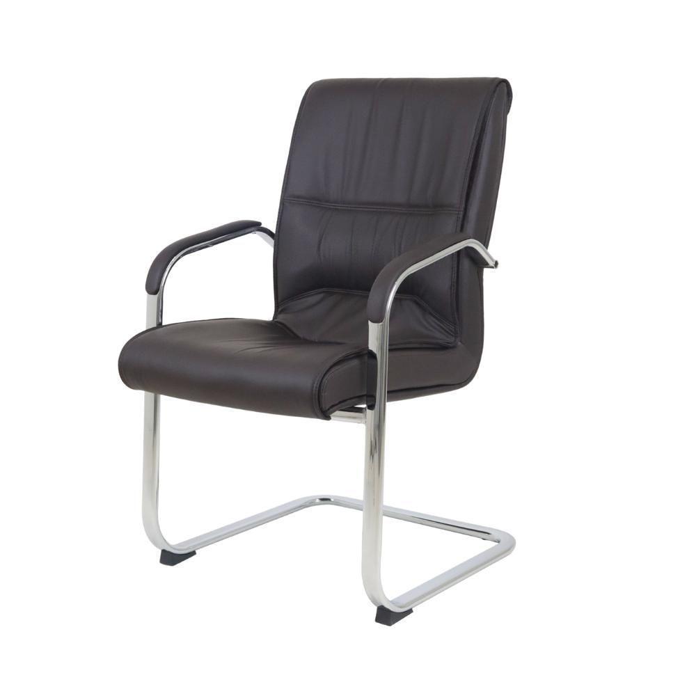 Cadeira De Escritório Interlocutor Big Fixa Com Braço Marrom Marrom Café - 1