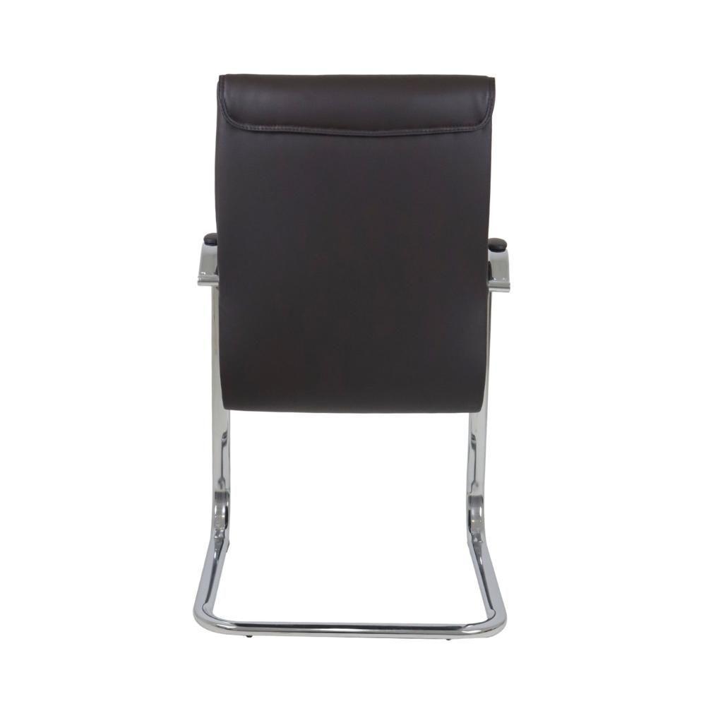 Cadeira De Escritório Interlocutor Big Fixa Com Braço Marrom Marrom Café - 5