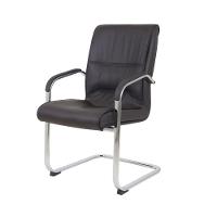 Cadeira De Escritório Interlocutor Big Fixa Com Braço Marrom Marrom Café - 1