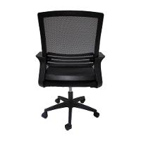 Kit 2 Cadeira De Escritório Diretor Secretária Michigan Simples Giratória Tela Mesh - Preta Preto - 2