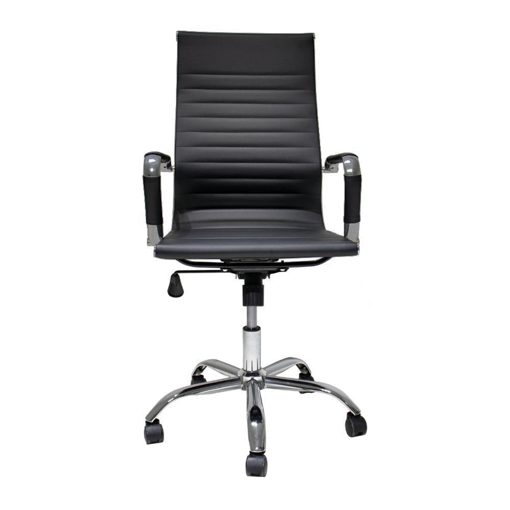 Kit Cadeira De Escritório Stripes Presidente + 2 Cadeiras De Escritório Stripes Fixas Pretas - 7