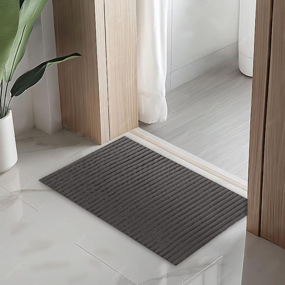 Tapete Passadeira Capacho Emborrachada Antiderrapante 0,65x1,00 Grafite - 6