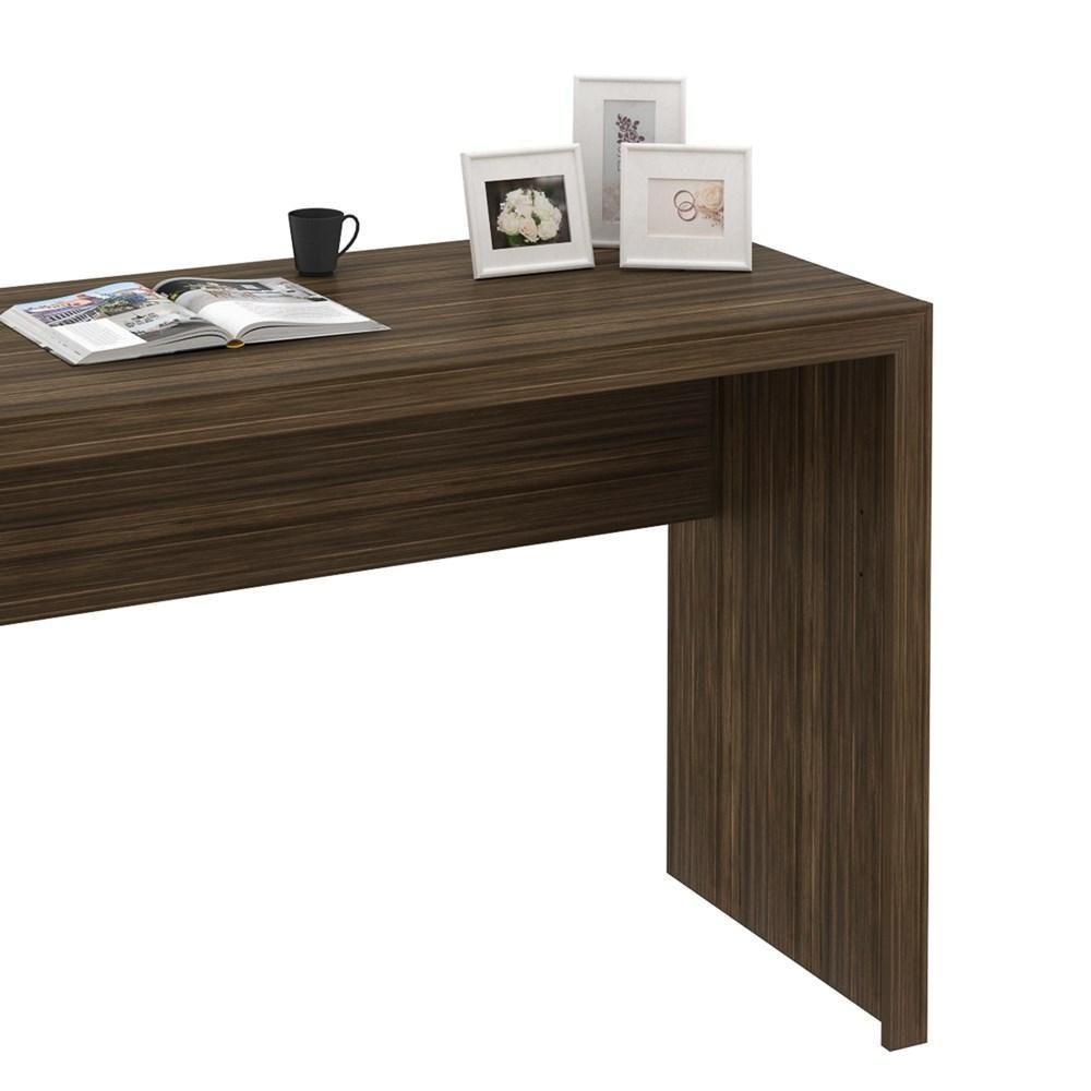Mesa Para Computador Escrivaninha Me4135 Nogal - Tecno Mobili - 3