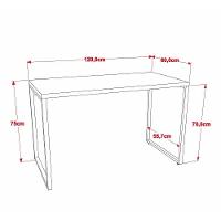 Mesa De Escritório Office 120cm Estilo Industrial Prisma C08 Snow - Mpozenato