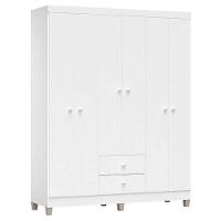 Quarto Bebê 6 Portas Ternura Baby E Mini Berço Moisés Alegria Com Colchão Branco Flex - Incorplac - 2