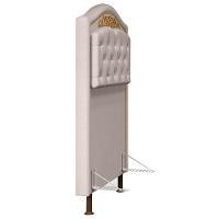 Cabeceira Cama Box Solteiro 90cm Com Tachas Imperial Veludo J02 Bege - Mpozenato - 6