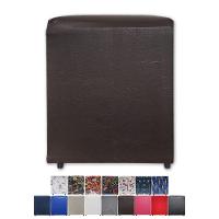 Mini Puff Banqueta Quadrado Cubo Decorativo Courino e Suede Marrom Courino - 4
