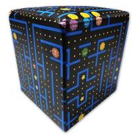 Mini Puff Banqueta Quadrado Cubo Decorativo Courino e Suede Game Courino - 1