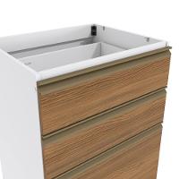 Balcão 3 Gavetas Kappesberg Celeste 100% Mdf Branco-nogueira 60cm - 5