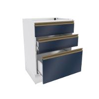 Balcão 3 Gavetas Kappesberg Celeste 100% Mdf Branco-azul Profundo 60cm - 2