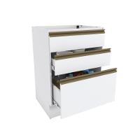 Balcão 3 Gavetas Kappesberg Celeste 100% Mdf Branco 60cm - 2