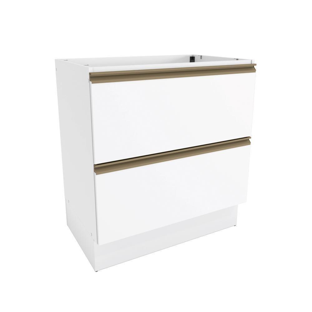 Balcão 2 Gavetas Kappesberg Celeste 100% Mdf Branco 80cm - 1