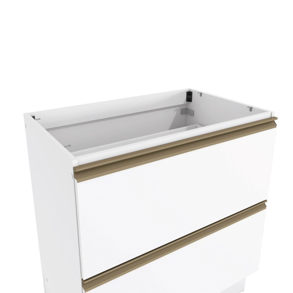 Balcão 2 Gavetas Kappesberg Celeste 100% Mdf Branco 80cm - 5