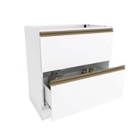 Balcão 2 Gavetas Kappesberg Celeste 100% Mdf Branco 80cm - 2