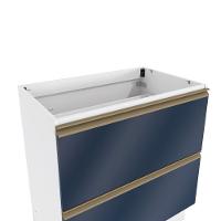 Balcão 2 Gavetas Kappesberg Celeste 100% Mdf Branco-azul Profundo 80cm - 5