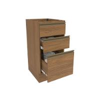 Balcão 3 Gavetas Kappesberg Celeste 100% Mdf Nogueira 40cm - 2