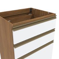 Balcão 3 Gavetas Kappesberg Celeste 100% Mdf Nogueira-branco 60cm - 5