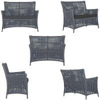 Sofá E Mesa Igapó 2 Lugares Jardim Varanda Piscina Aluminio Prata - 6