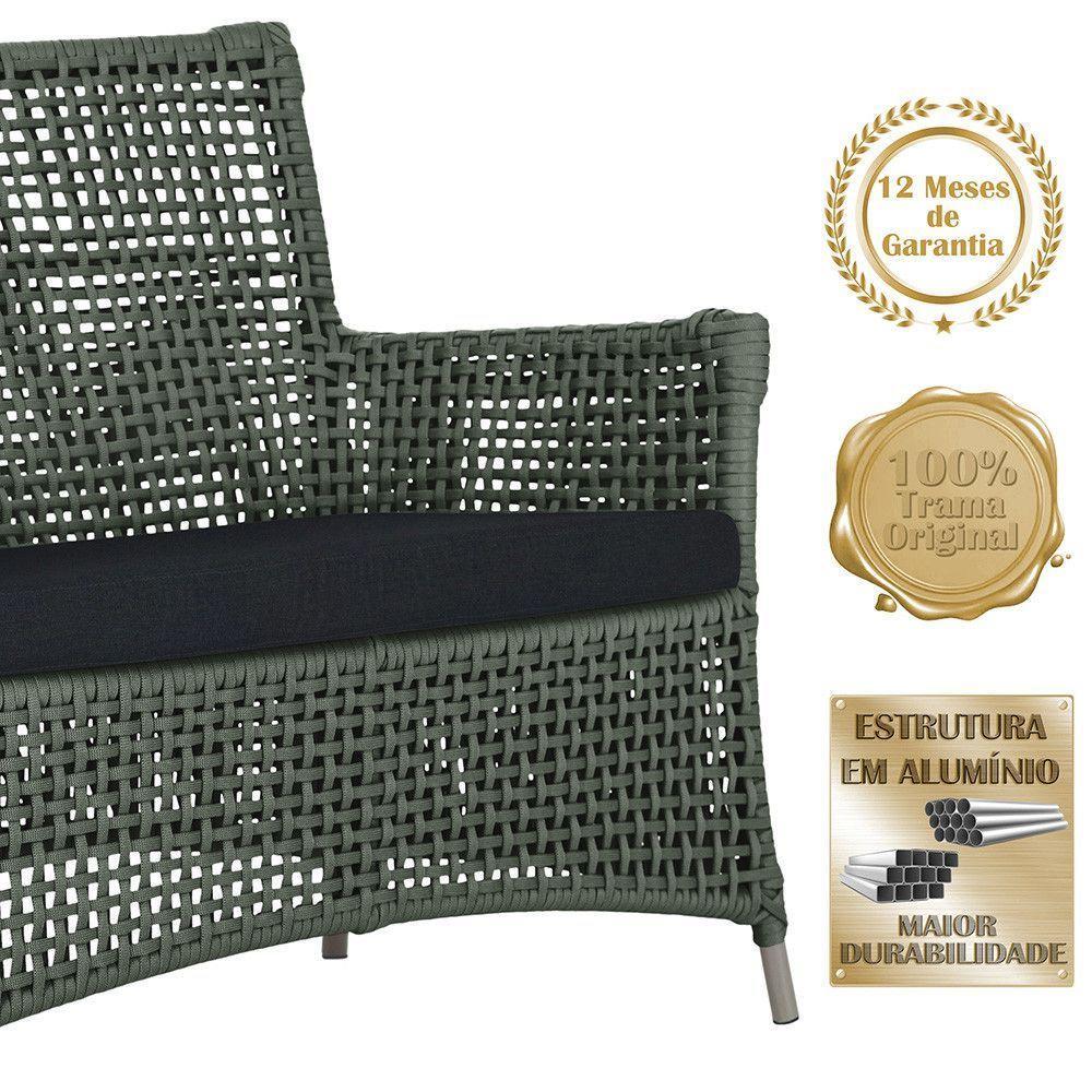 Sofá E Mesa Igapó 2 Lugares Varanda Jardim Aluminio Piscina Verde - 3