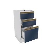 Balcão 3 Gavetas Kappesberg Celeste 100% Mdf Branco-azul Profundo 40cm - 2