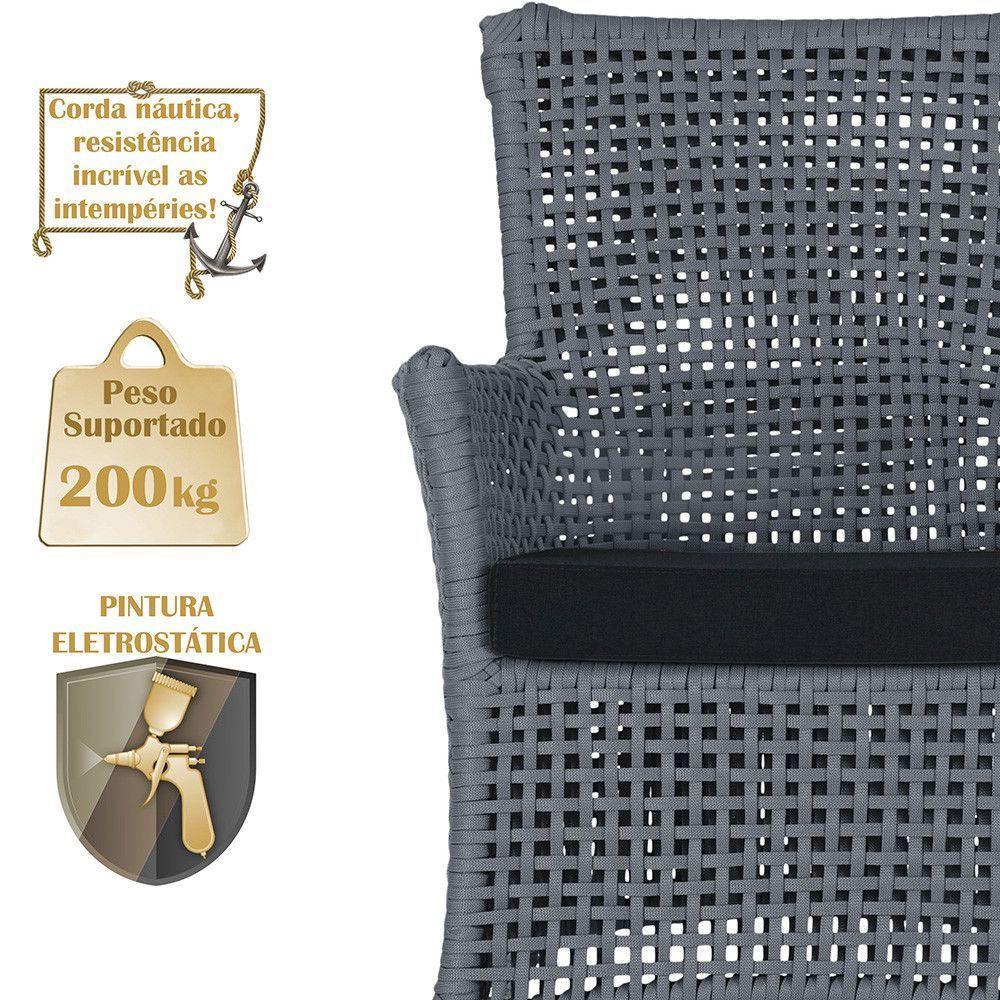 Sofá E Mesa Igapó 2 Lugares Varanda Jardim Aluminio Piscina Prata - 5