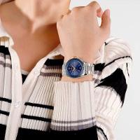 Relógio De Pulso Feminino Em Aço Inoxidavel Confortável Design Elegante à Prova D´agua Azul - 3