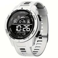 Relógio Esportivo Multifuncional Display Led Com Pulseira Tpu à Prova D'água Branco - 1